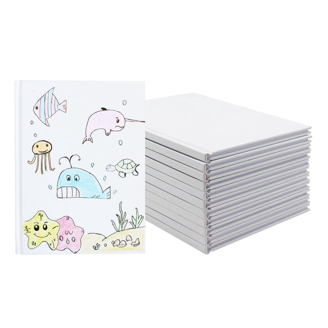 Libro en blanco zmybcpack, tapa dura, 6 x 8 pulgadas, 22 hojas/44 páginas