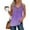 Purple, variant on Babysbule Women's Stylish Sleeveless V-Neck Casual Summer Top Lightweight Comfortable Polyester Blouse