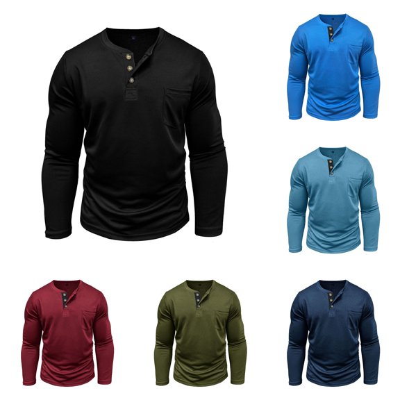 Afdoent Mens Long Sleeve T-Shirt Soft Casual Basic T Shirt Comfortable Layering Shirt For Vacation Tops