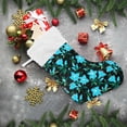 thumbnail image 6 of Coolnut 17.7 Inch Christmas Stockings, 1 PCS Blue Flowers Presonalized Large Stocking Sock for Family Holiday Xmas Party Decorations, 6 of 7