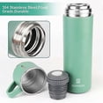 thumbnail image 3 of Vacuum Insulated Thermos Flask 500ml/17.6oz Stainless Steel Thermos Bottle with Cup for Coffee Water Drinking Bottles.(green), 3 of 5