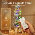 thumbnail image 4 of OasisCraft 4ft Pre-Lit Christmas Tree, Multicolored Snow Flocked Artifical Trees with Remote for Holiday Metal Stand, 4 of 8