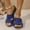Blue, variant on Viluyesy Womens Slippers Sandals, Soft Sole Open Toe Wide Width Beach Wedge Shoes Beige