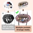thumbnail image 2 of czcpp-Purse Organizer Insert for Handbags & Base Shaper 2pc Set,Felt Organizer Insert Large Tote,Bag Organizer with Zipper 3 Sizes,Fit Speedy Neverfull MM and More(Beige-L-Combination), 2 of 4
