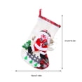 thumbnail image 4 of Bearachild calcetín navideño para regalo, bolsa de joyería, muñeca 3D, muñeco de nieve, Papá Noel, estampado de gran tamaño, calcetines para Kits de decoración para fiestas Alce Bearachild HA069608-03, 4 of 6