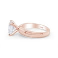 thumbnail image 3 of AFFY Asscher Cut Cubic Zirconia Solitaire Anniversary Ring in 14k Rose Gold Over Sterling Silver Size - 8.5, 3 of 6