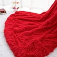 thumbnail image 2 of Junovo Super Soft Throw Blanket for Bed, Fluffy Cozy Plush Light Blanket, Washable Warm Furry Throw Blanket for Couch Sofa Chair Home Decor, 60"x80" ,Red, 2 of 7
