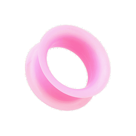 

Ultra Thin Flexible Silicone Ear Skin Double Flared Tunnel Plug