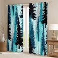 thumbnail image 2 of Homewish Adult Rustic Farmhouse Black Out Curtains, Jungle Botanical Curtains Pack of 2 (42x63 Each), Teal Watercolor Art Bedroom Curtains, Blackout Curtains Bedroom Decor, 2 of 5
