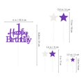 thumbnail image 2 of Cake Topper Pargleev 1.º Cumpleaños Morado y Plateado con Brillo, 2 of 5