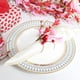 thumbnail image 3 of Anillos románticos de servilleta con flores artificiales en forma de corazón para la decoración de la mesa de bodas, aniversarios y San Valentín, 3 of 9