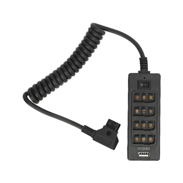 Zerodis D Tap B Type Male To Female Power Splitter,D TAP Male To 4 Port D TAP Female Splitter Power Cable Connector For RED Camera V Mount Battery Monitors (NJ482),Camera Power Adapter