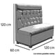 thumbnail image 2 of Sillon Booth Capitonado Gris Diseños OIKO Para Restaurante Cafeteria Bar, 2 of 2