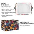thumbnail image 2 of Yayeee 2 Pack Canvas Storage Basket with Handles for Shelves Fabric Bins Closet Organizer, Bright Colorful Flowers Pattern, 2 of 8