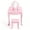 Pink, variant on Princess Style Kids Vanity Set - Wooden Dressing Table with Adjustable Mirror, Drawer & Stool for Girls Ages 4-9 - Perfect for Pretend Play & Room Decor - Pink - Without Light