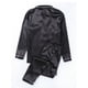 thumbnail image 4 of Pijama de seda para mujer Conjunto de pijama para dormir Ropa de dormir Ropa de casa(Negro-XL) Nituyy Pijama-GL715-FN31299A4, 4 of 6