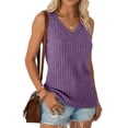 thumbnail image 3 of MOSHU Summer Tank Tops for Women Plus Size V Neck Sleeveless Tops Loose Fit Dressy Casual Shirts, 3 of 9