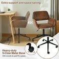 thumbnail image 6 of Homy Casa Kids Desk Chairs, Adjustable Height Swivel Children Study Office Computer Chair with Wheels for Home and School, Brown, 6 of 10