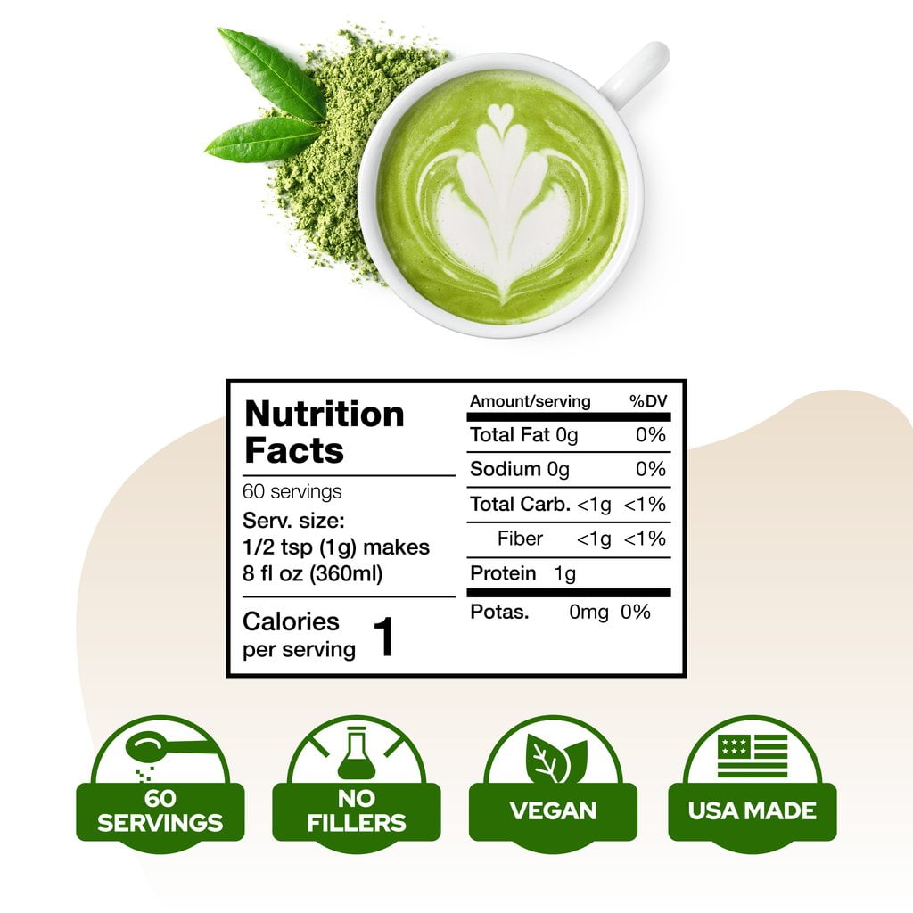 La Republica Organic Lion's Mane Mushroom Matcha Powder, 60 Servings