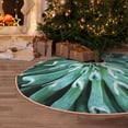 thumbnail image 5 of Xecao Teal Cactus Pattern Christmas Tree Skirt Round Xmas Tree Mat Base Cover for Holiday Home Decorations-36", 5 of 6