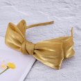 thumbnail image 6 of Unique Bargains 1 Pc Exquisite Gauze Shiny Silk Bow Headband Khaki, 6 of 6