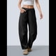 thumbnail image 5 of Pantalones Deportivos para Mujer con Cintura Elástica, Pierna y Cordón Ajustable, Estilo Palazzo Informal con Bolsillos. Negro XL, 5 of 9