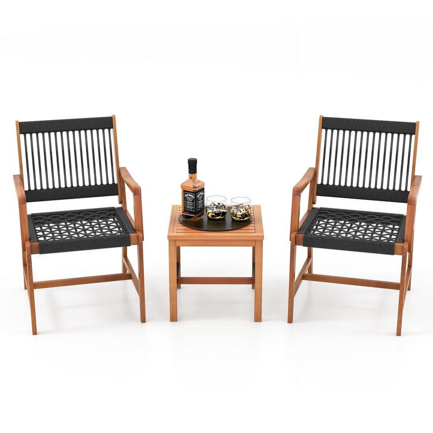 Aimee Lii 3 Pieces Acacia Wood Patio Furniture Set, Patio Table and Chairs Set, Outdoor Patio Set Aimee Lii 3 Pieces Acacia Wood Patio Furniture Set, Patio Table and Chairs Set, Outdoor Patio Set