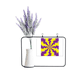thumbnail image 1 of Ciclo de alucinaciones. Éxtasis repetitivos. Tarjeta de jarrón de lavanda artificial, 1 of 3