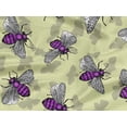 thumbnail image 6 of oneOone Rayon Pale Yellow Fabric Floral & Bee Sewing Craft Projects Fabric Prints By Yard 56 Inch Wide, 6 of 8