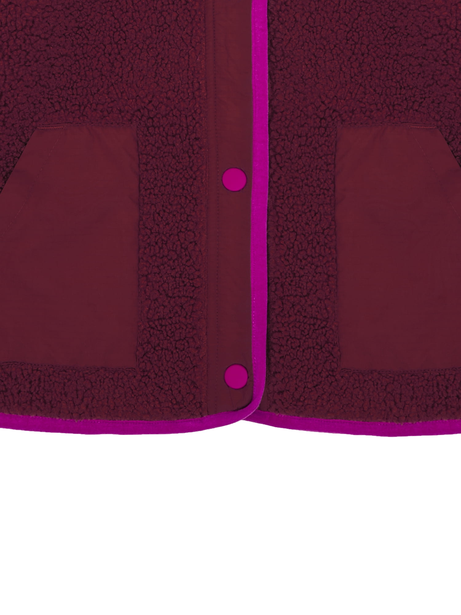 Wonder Nation Big Girls Boucle Mixed Media Jacket, Sizes 4-18
