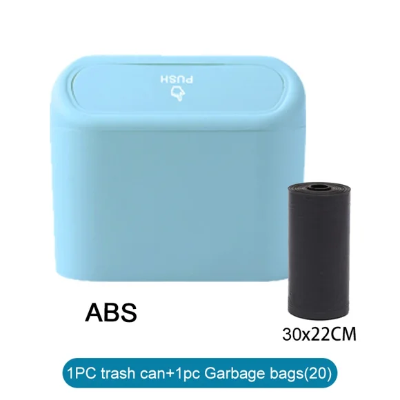 Typpkmm Car Trash Can with Lid Contains 60 300 Garbage Bags