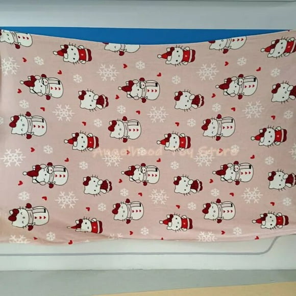 Sanrio Hello Kitty Flannel Blanket Halloween Ghost Plush Sofa Nap Blanket Cartoon Large Size Bedroom Sheet Girl Christmas Gift