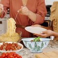 thumbnail image 4 of Enamelware Bowl Classic Food Bowl Retro Salad Bowl Footed Cereal Bowl Noodle Soup Bowl, 4 of 9