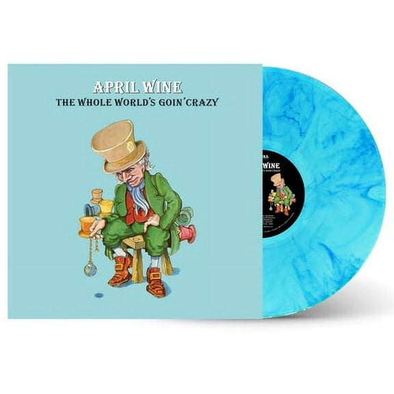 April Wine - The Whole World's Going Crazy - Clear Green With Sky Blue Swirl Vinyl 180G