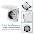 thumbnail image 4 of 30AMP RV Power Inlet Outlet Shore Power Kit W/Boot Cord Protector 125V NEMA L5-30P L5-30R Male Female Connector Plug, 4 of 5
