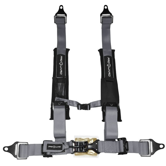 ProGuard Offroad Harnesses Gray with 2" Nylon Straps & 4 Points of Contact - Universal Safety Belts for Polaris, Can-Am, Kawasaki, Yamaha UTVs, ATVs, Side-by-Sides