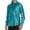 Blue, variant on WREESH Men's Party Button Down Shirts Long Sleeve Solid Satin Collar with Bright Color Tops Black
