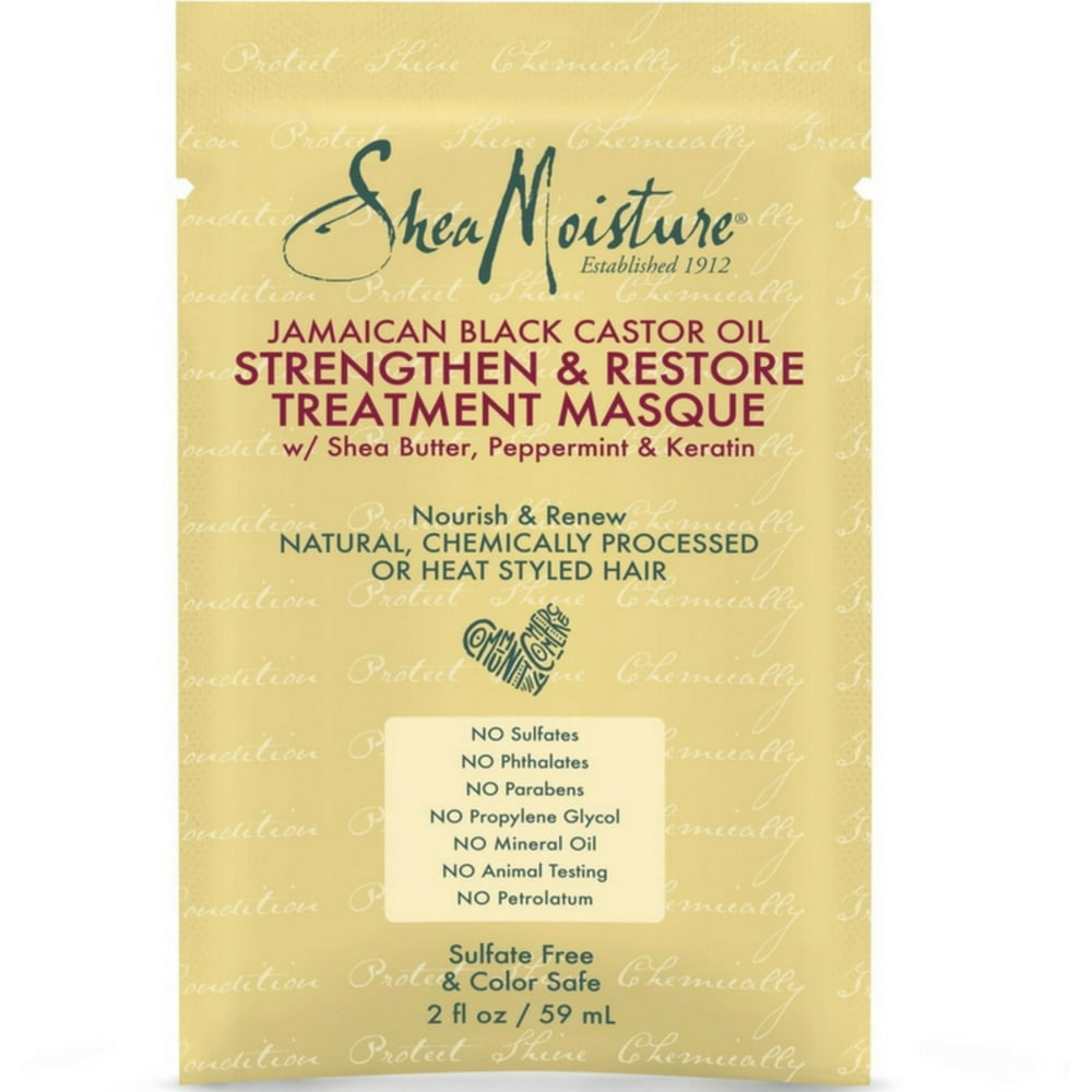 Shea Moisture Jamaican Black Castor Oil Strengthen & Restore Treatment Masque 2 oz (Pack of 3