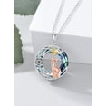 thumbnail image 2 of CACA LADY Fox Necklace 925 Sterling Silver Blue Crystal Pendant Moon Fox Necklace Animal Jewelry Gifts for Women Mom Mothers Day Gifts, 2 of 6