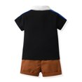 thumbnail image 5 of Kids Toddler Boys Shorts Set Casual Short Sleeve Shirt Tops Shorts Gentleman Two Piece Clothes Set Summer Outfits,Size 6 Months 12 Months, 5 of 7