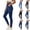 Dark Blue, variant on Stretchy Jeggings Jeans for Women , Butt Lifting Leggings with Pockets Crossover Waisted Faux Denim Pants Pull on Skinny Jeans Slim Fit Denim Trousers Summer Casual Wear for Gym Yoga