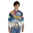 thumbnail image 4 of Happy New Year with American Shorthair Fireworks Holiday Xmas Winter 2025 All Over Print 3D Baseball Jacket Cat Lover Kitten Owner Gifts Bomber Jacket Softball - 00025, 4 of 6