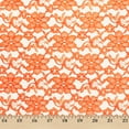 thumbnail image 1 of Raschel Lace Fabric 60" Wide Polyester French Floral by the yard (Orange), 1 of 3