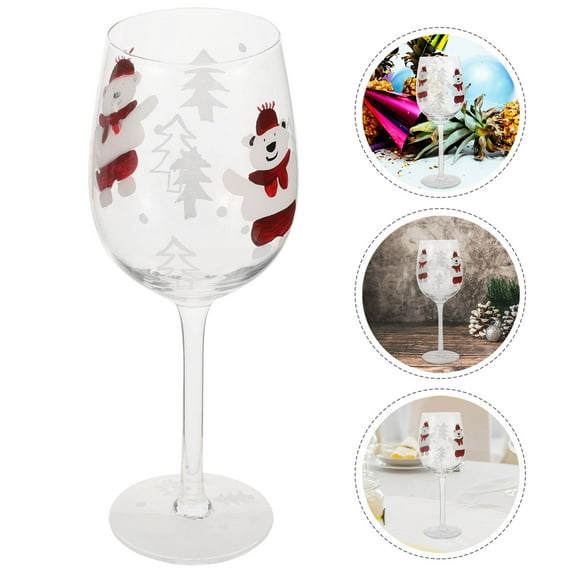 Raindrops Christmas Glass Goblet Hand-painted Wine Glass Wine Cup Beer Cup Beverage Cup