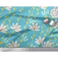 thumbnail image 3 of Soimoi Rayon Fabric Leaves & Wild Flower Print Fabric by Yard 56 Inch Wide, 3 of 3