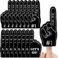 thumbnail image 1 of Miniventilador de béisbol Foam Finger Sinmoe, 24 unidades, color negro, 1 of 7