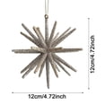 thumbnail image 4 of 2Pcs Gold Star Shaped Christmas Hanging Ornament, Star Pendant for Xmas Tree Winter Holiday Home Decor, Starburst Plastic Decoration, 5X5In, 4 of 5