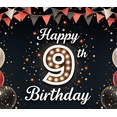 thumbnail image 3 of Colorful Balloons Birthday Banner Decorative Backdrop Kids Party Celebration for 9th Birthday, 3 of 6