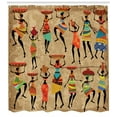 thumbnail image 2 of African American Art Decor Afrocentric Women in Tribal Dresses Shower Curtain, 2 of 2