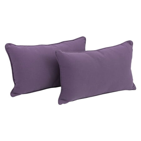 Blazing Needles 20 x 12 in. Twill Back Support Pillows with Cording - Set of 2
